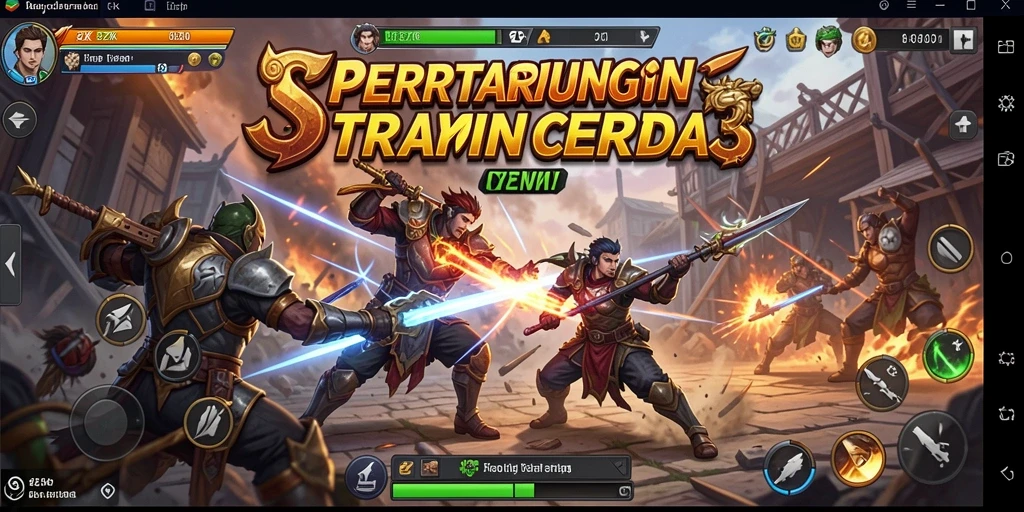Tampilan gameplay dinamis dan strategi dalam 8ZK.