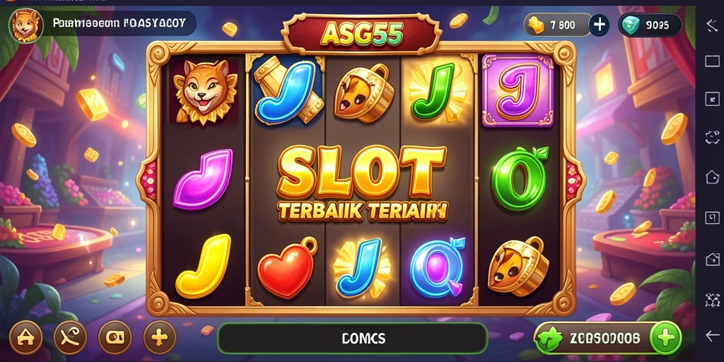 Tampilan gameplay menarik dari ASG55 dengan gulungan yang berputar.