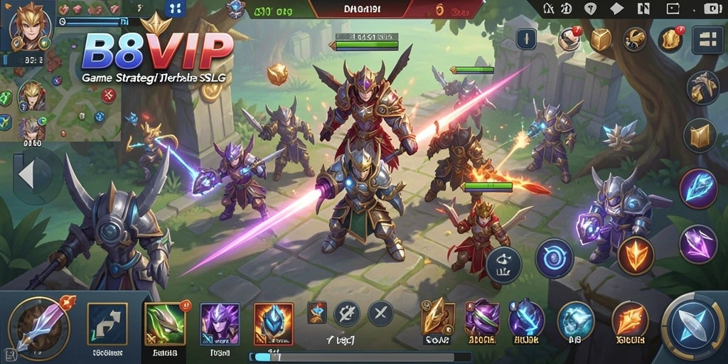 Screenshot gameplay B8VIP yang menampilkan pertempuran strategi yang epik.