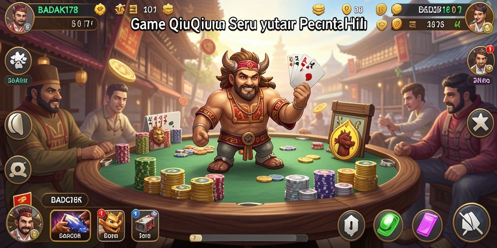 Gambaran gameplay seru dalam game QiuQiu BADAK178.