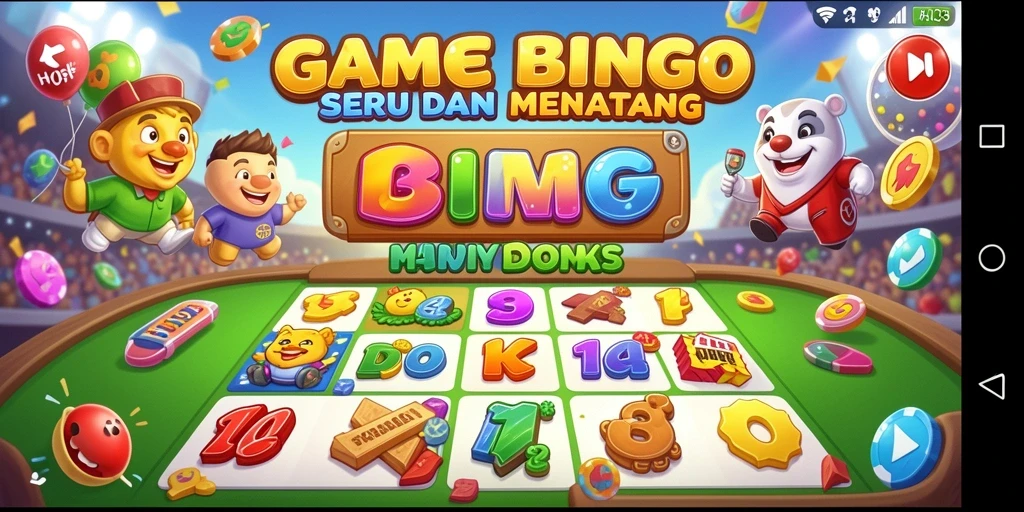 Screenshot H03 menampilkan pemain bersemangat bermain Bingo.