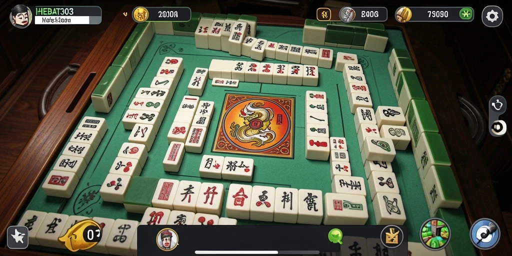 Screenshot utama HEBAT303 menampilkan gameplay Mahjong yang menarik dan grafis yang indah.