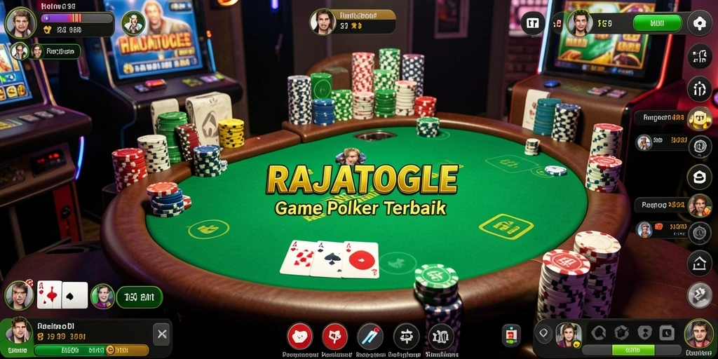 Tampilan gameplay menarik dari RAJATOGEL saat bermain Poker.
