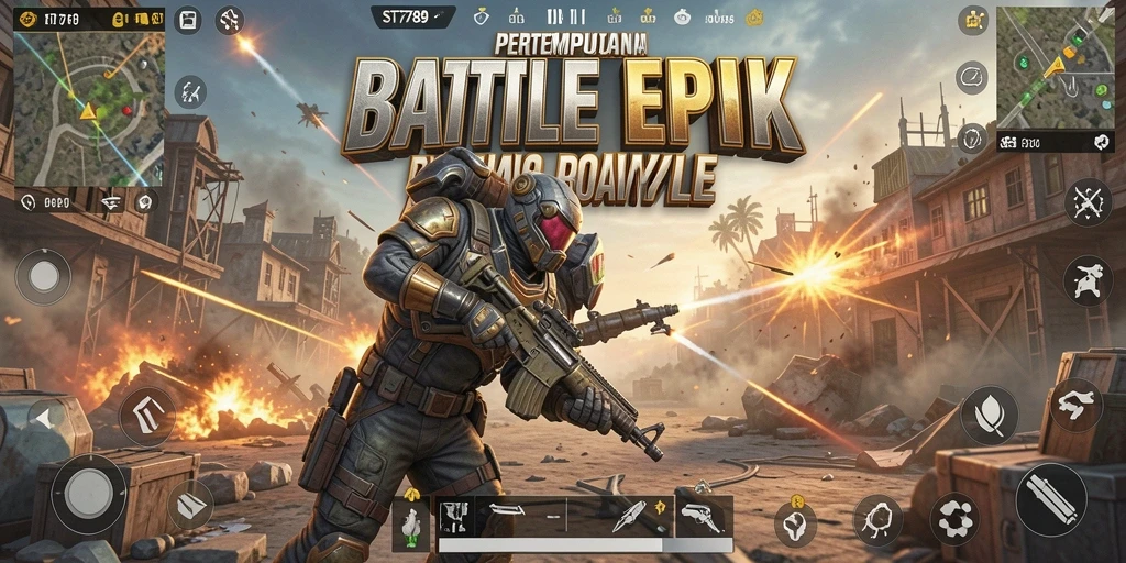 Gameplay ST789 yang menegangkan di medan perang Battle Royale.
